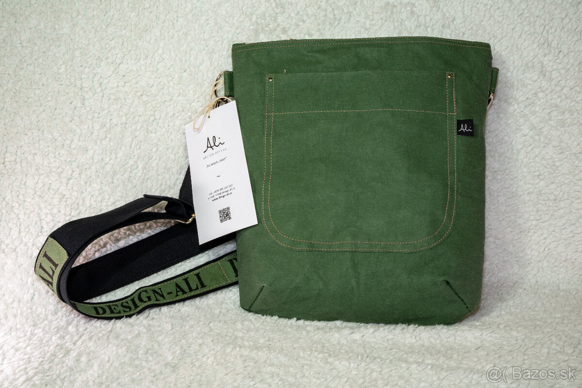 Dámská kabelka Klára – z Kraft Texu (prateľného papiera) - 4