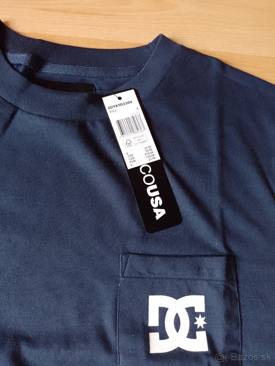 Modré značkové tričko zn. DC v. S (+tielko nové tričko zad - 4