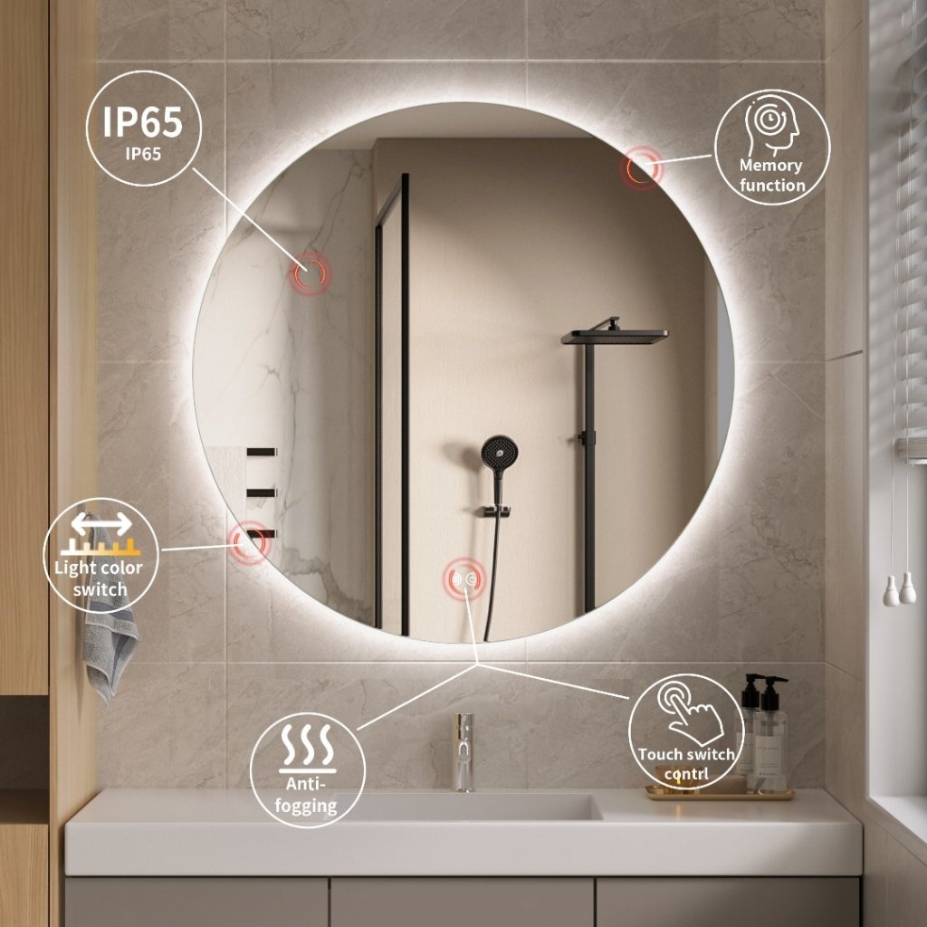 Erga Carla, okrúhle LED zrkadlo 50cm - 4