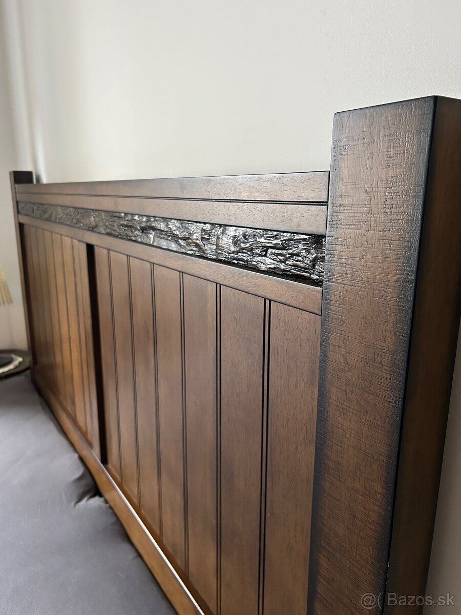 Rustikálna manželská posteľ 180x200 - 4