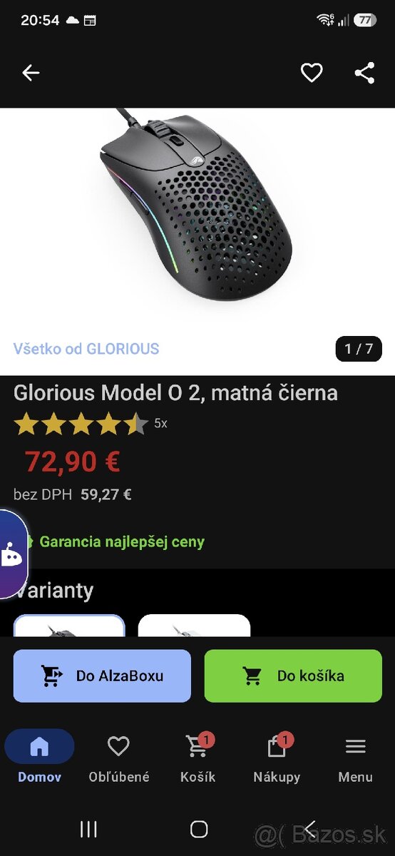 Herná myš Glorious model o 2 - 4