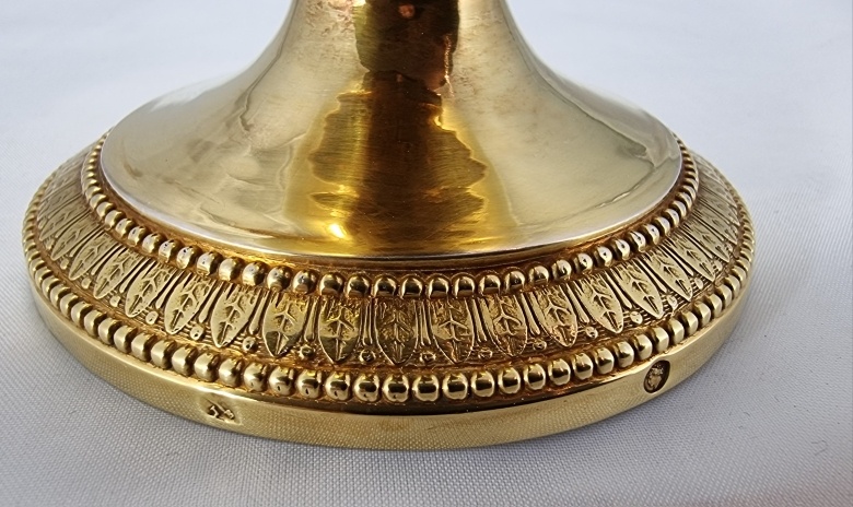 Kaštieĺna konvica z pozláteného striebra - 409 gramov - 4