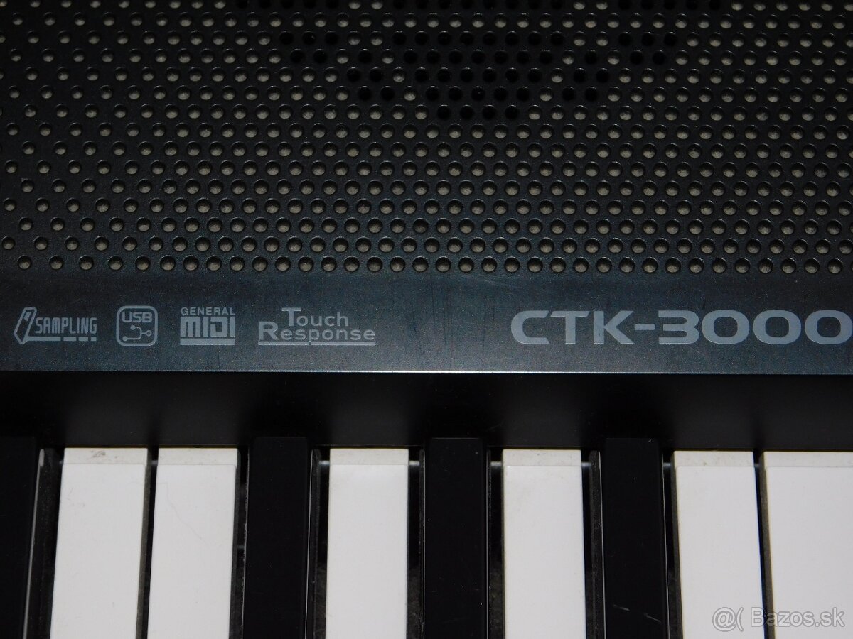 Casio CTK-3000 – klávesy so stojanom a adaptérom - 4