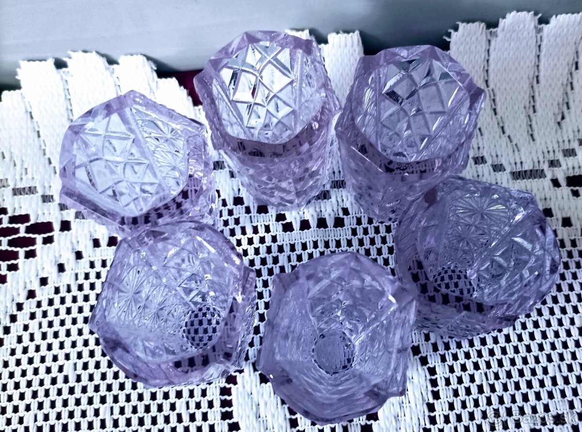 Poháriky, krištáľové sklo - 4