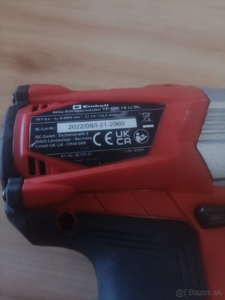 Einhell rázový uťahovák 18V - 4