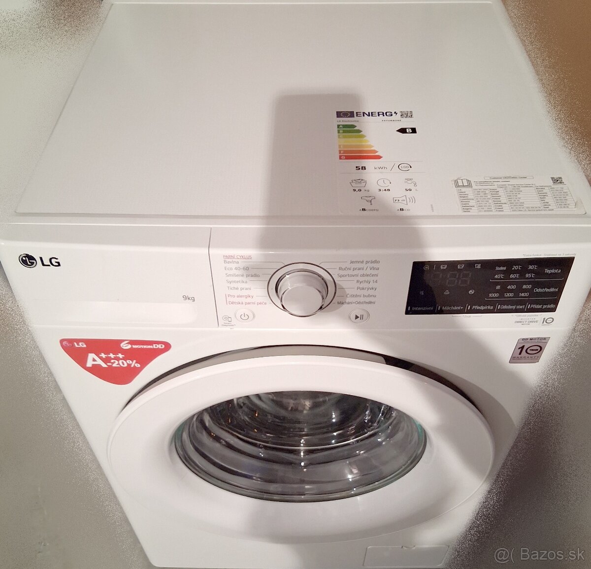 Pračka LG TURBO 1-9Kg Tr., A+++ - 4