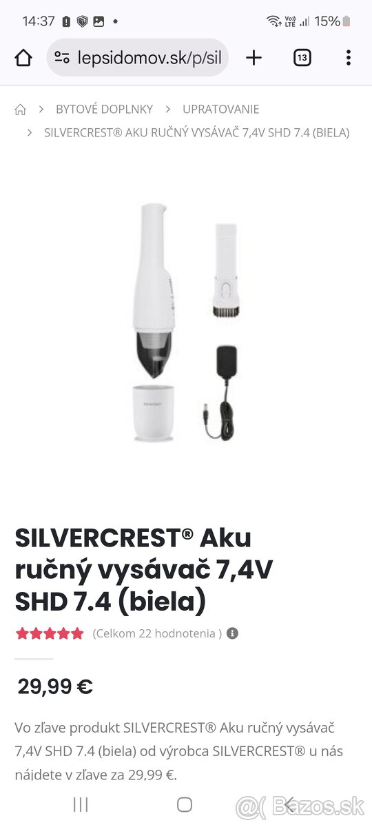 Ručny vysavac silvercrest biely - 4