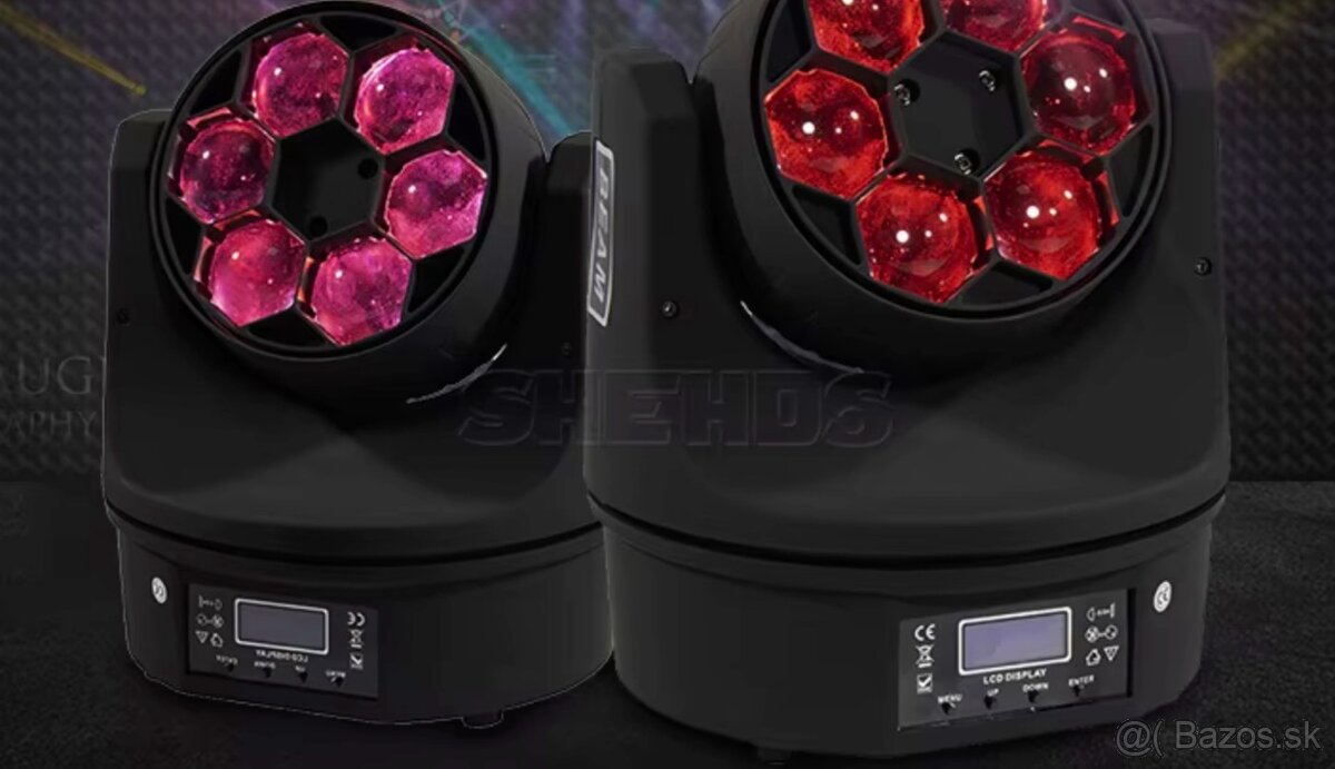 2x Led beam rotačná hlava 6x15W RGBW 4in1 - 4