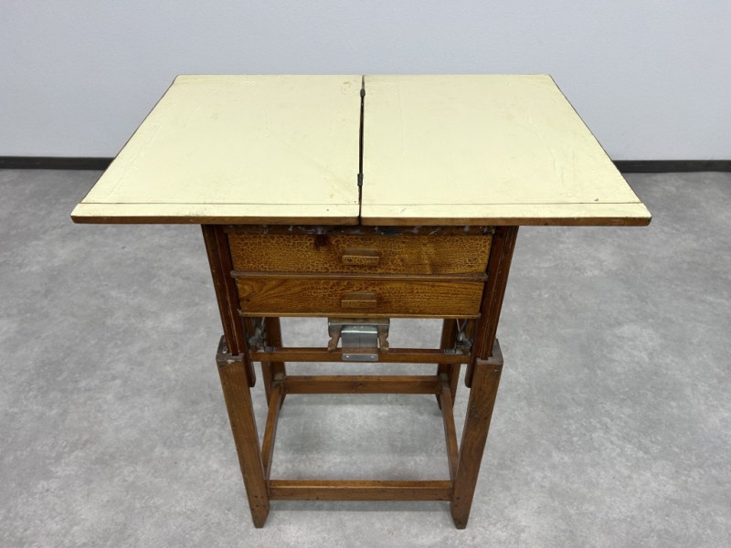 Vintage maliarsky výškovo nastaviteľný stojan / stolík - 4