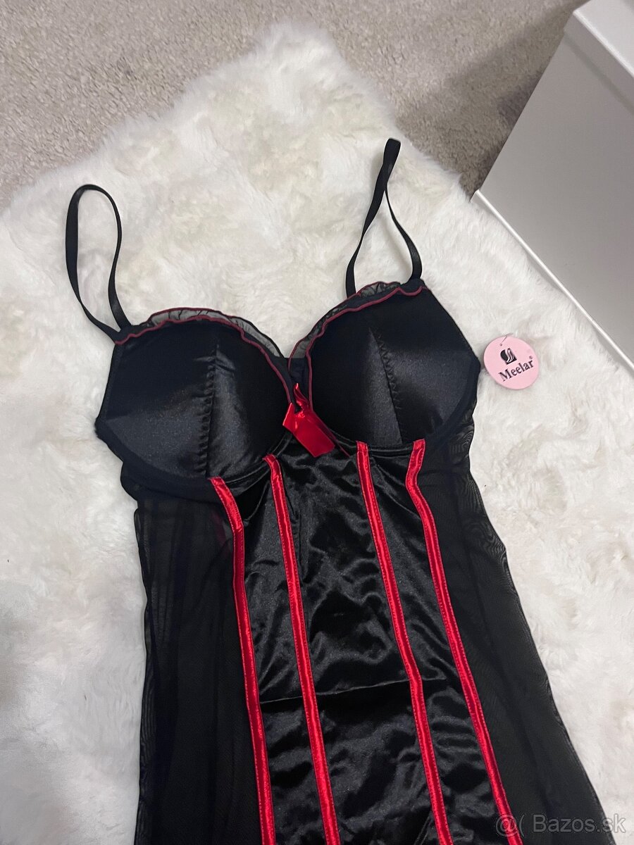 Čierna nočná košieľka - 4