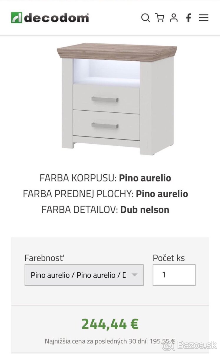 Nočný stolík 2 kusy - 4