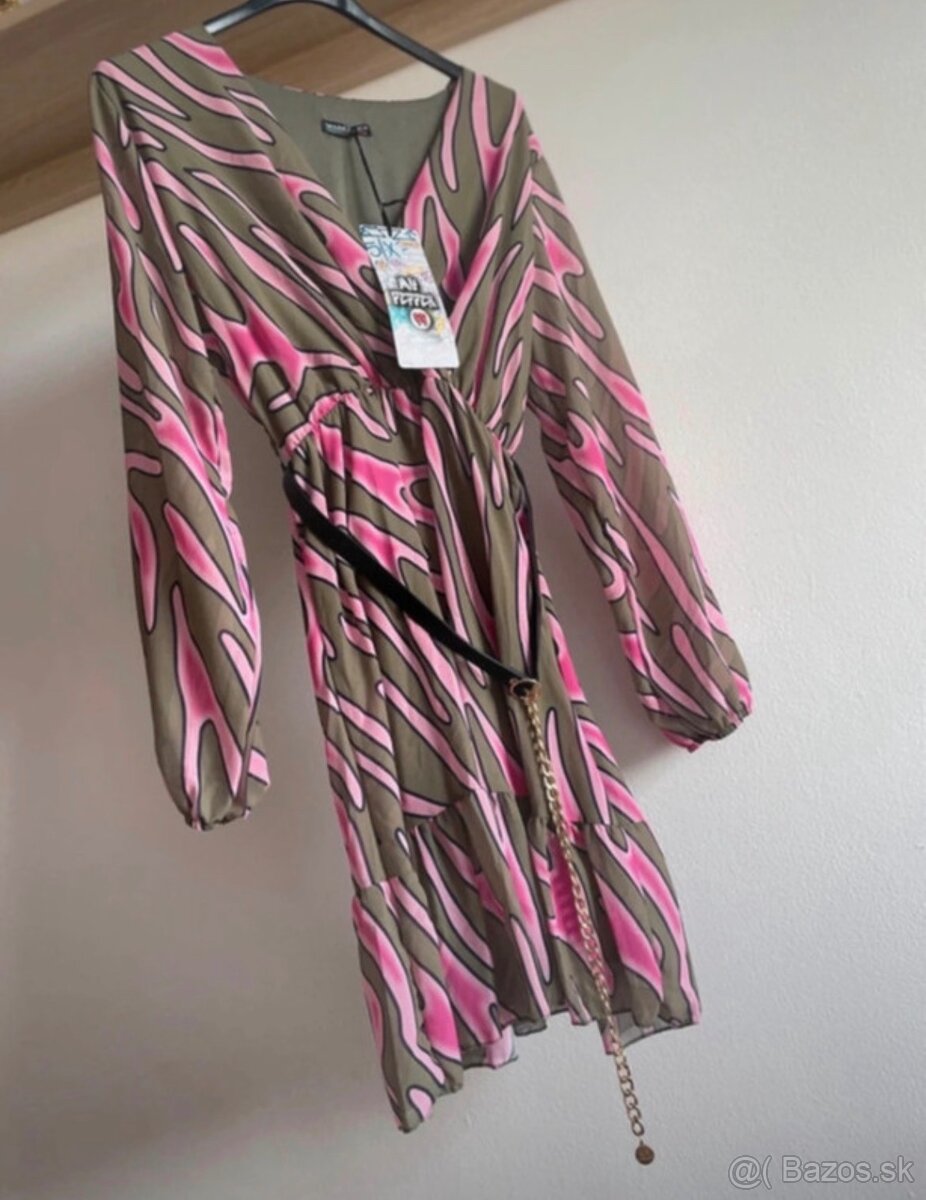 Šaty Khaki-Pink - 4