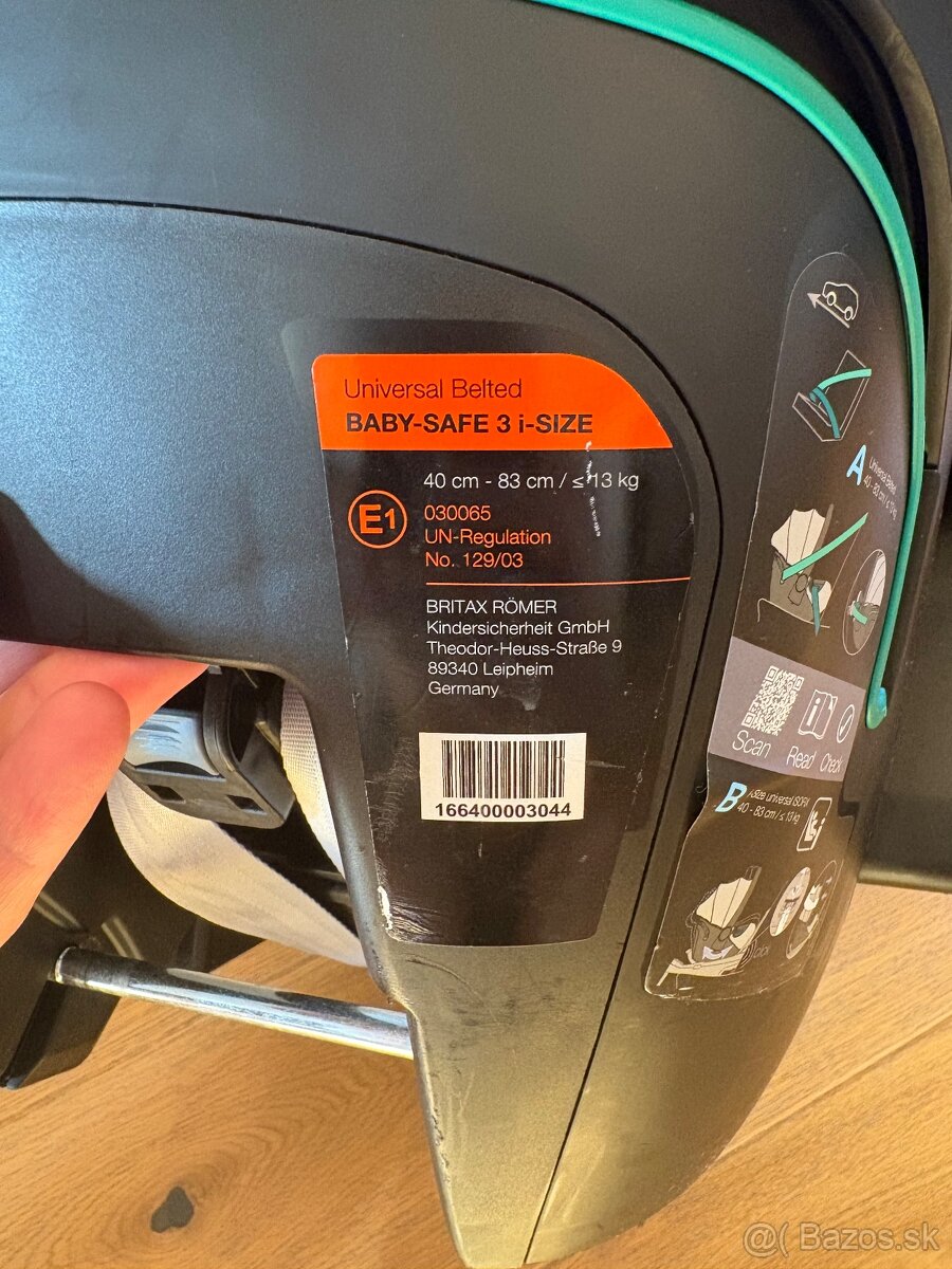 Autosedačka BRITAX RÖMER Baby-Safe 3 i-Size (40–83 cm) - 4