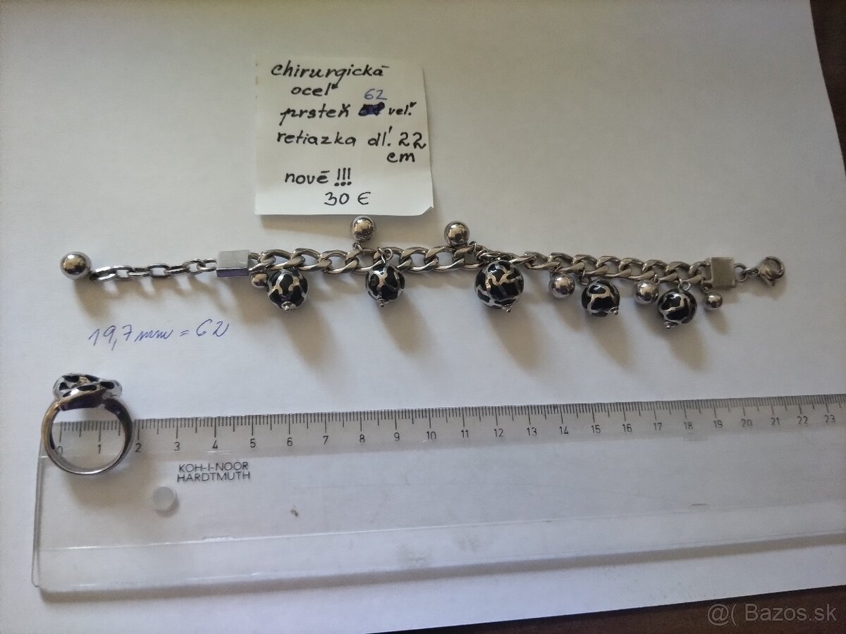 Náramok a prsteň - chirurgická oceľ - 4