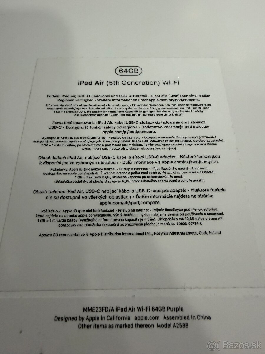 Apple iPad Air M1 64 GB Wi-Fi Purple - 4