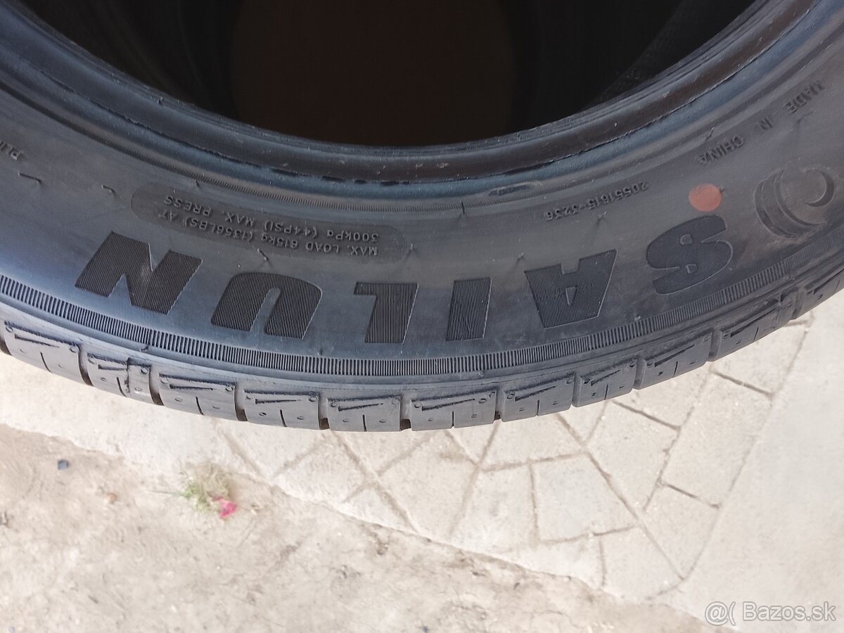 Predám letné pneu 205/55r16. 7mm - 4