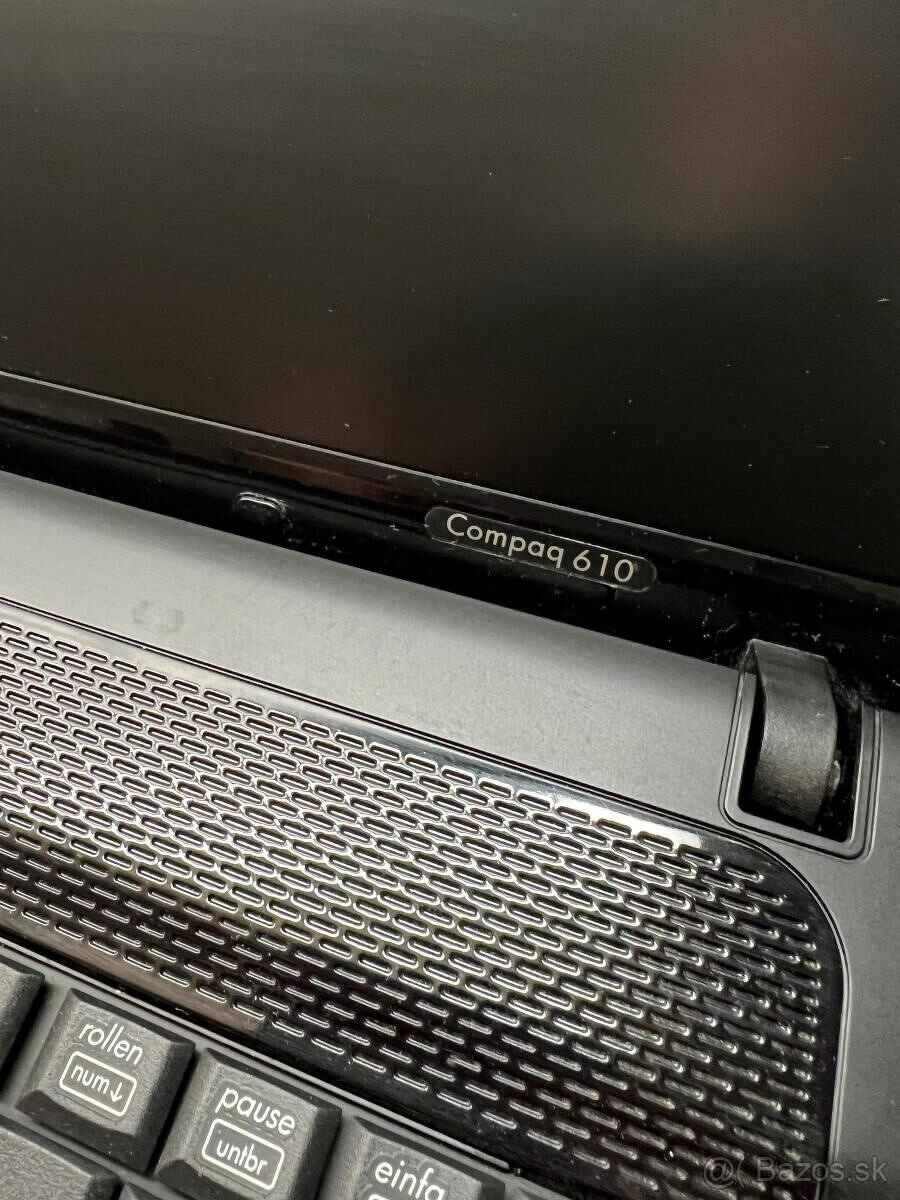 Predám notebook HP 15,6"Compaq 610 na diely alebo opravu - 4