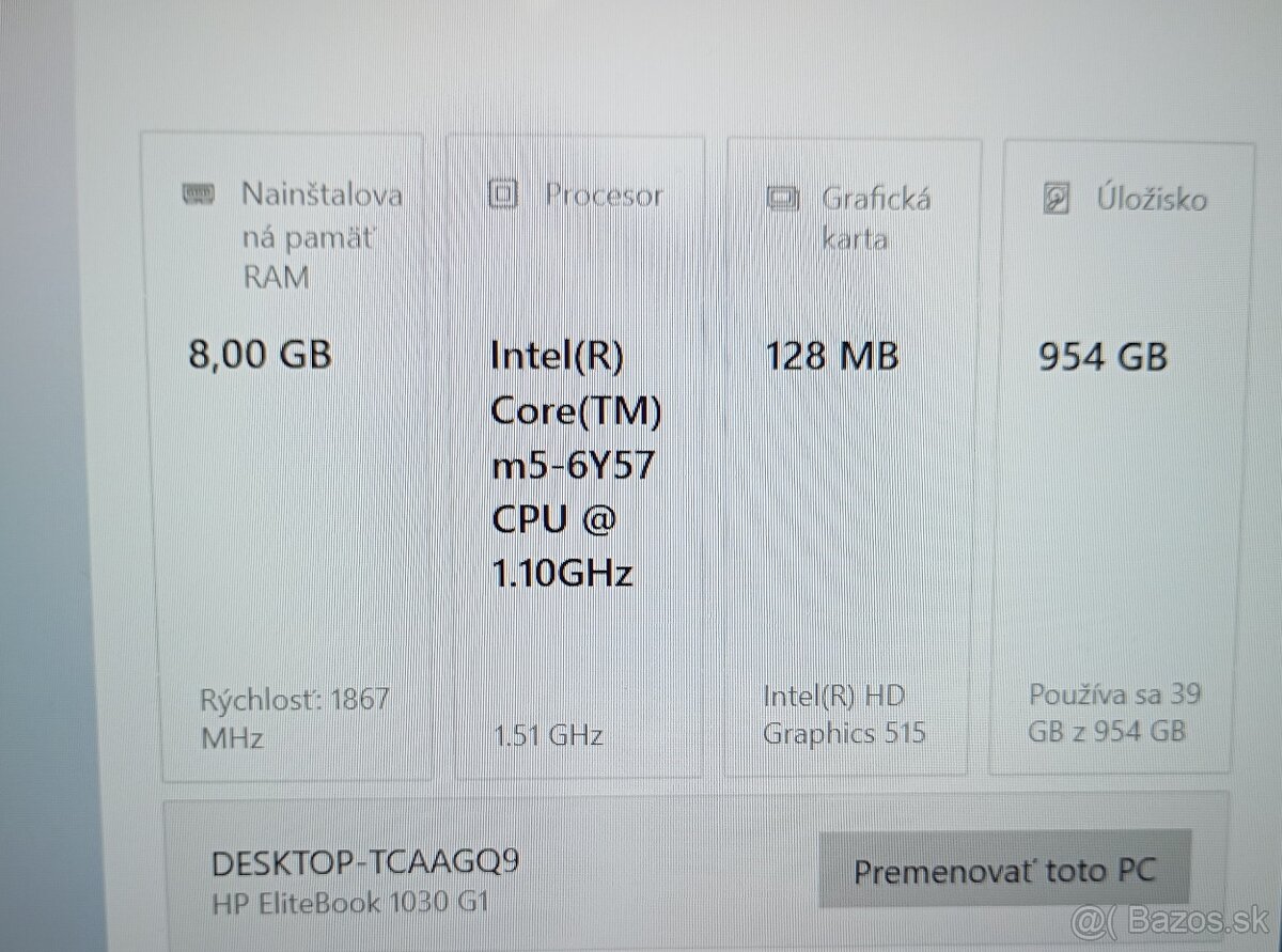 predám notebook HP ELITEBOOK 1030 g1 , bez disku - 4