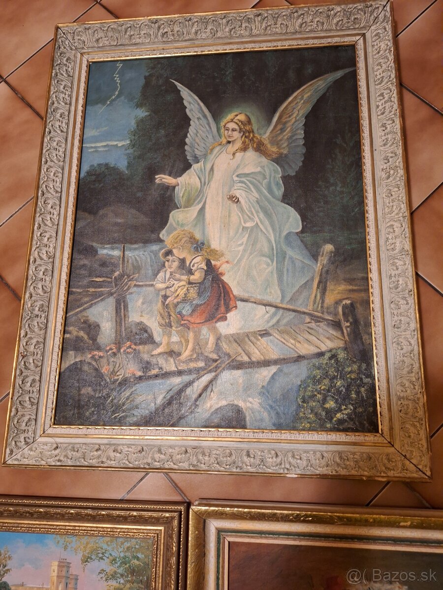 Staré maľované obrazy na plátne - 4