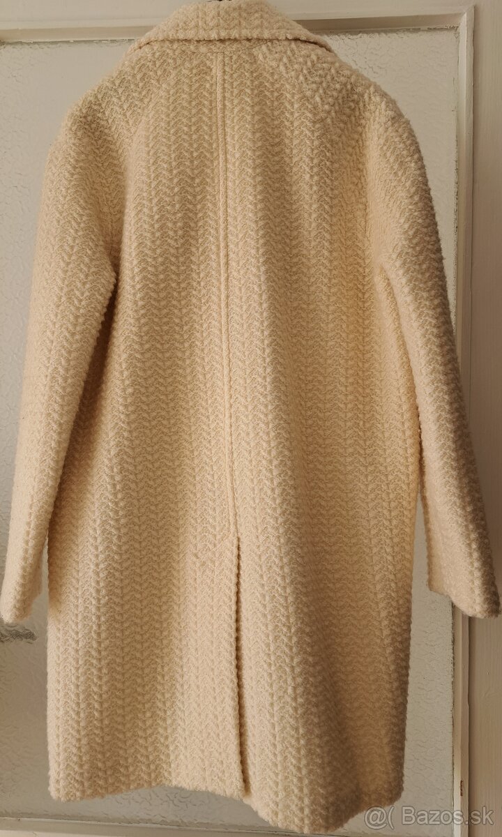 Kremovy kabatik 40 vlna Trucco - 4