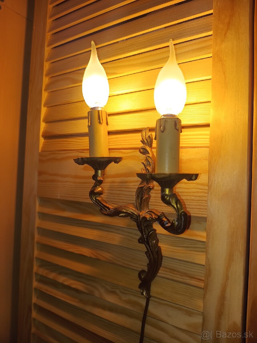 Pár - 2ks, elegantné francúzke nástenné lampy - 4