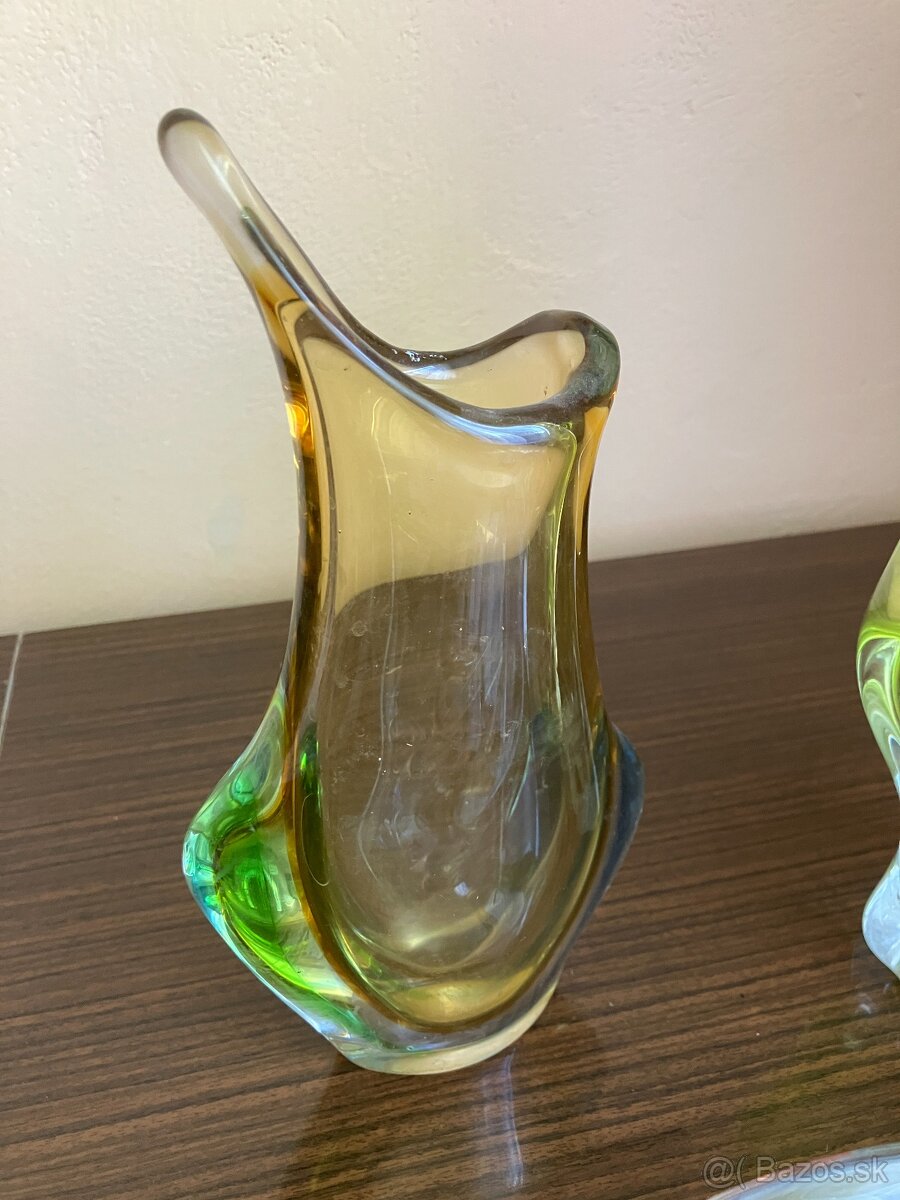 Vázy z farebného olovnatého skla - 4