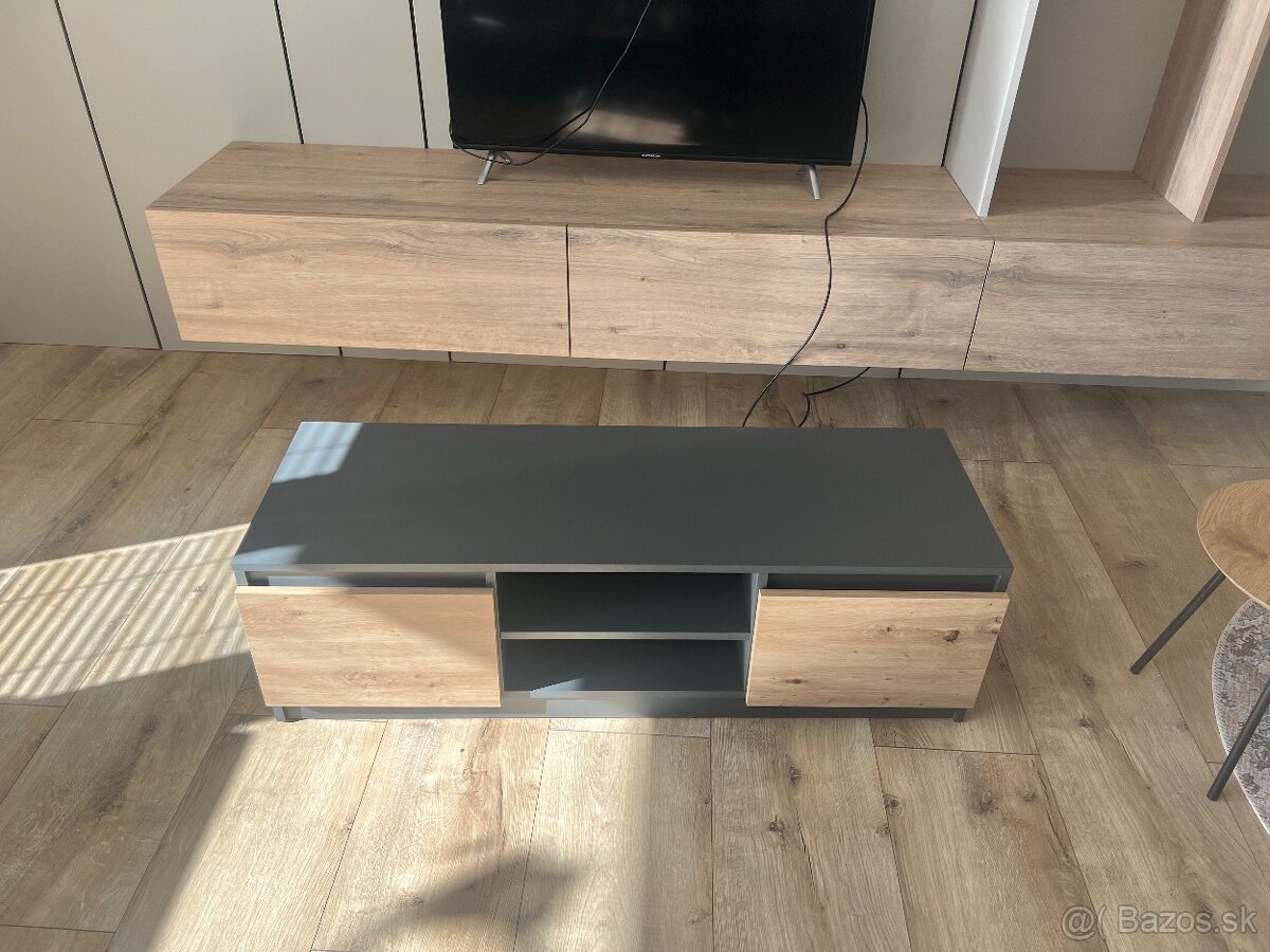 Tv stolík dub artisan a antracit - 4
