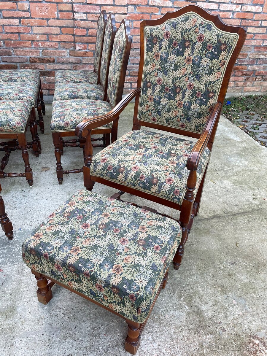 Predám vintage jedálenské stoličky – set 8 kusov - 4