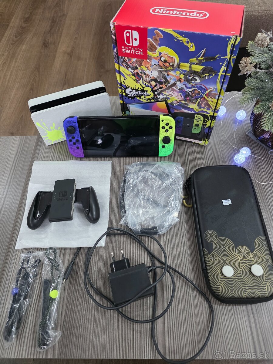 Nintendo switch oled,obal,128gKarta,... - 4