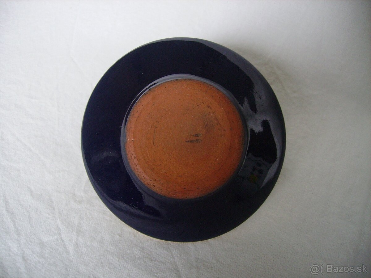 Keramický tmavomodrý svietnik - 4