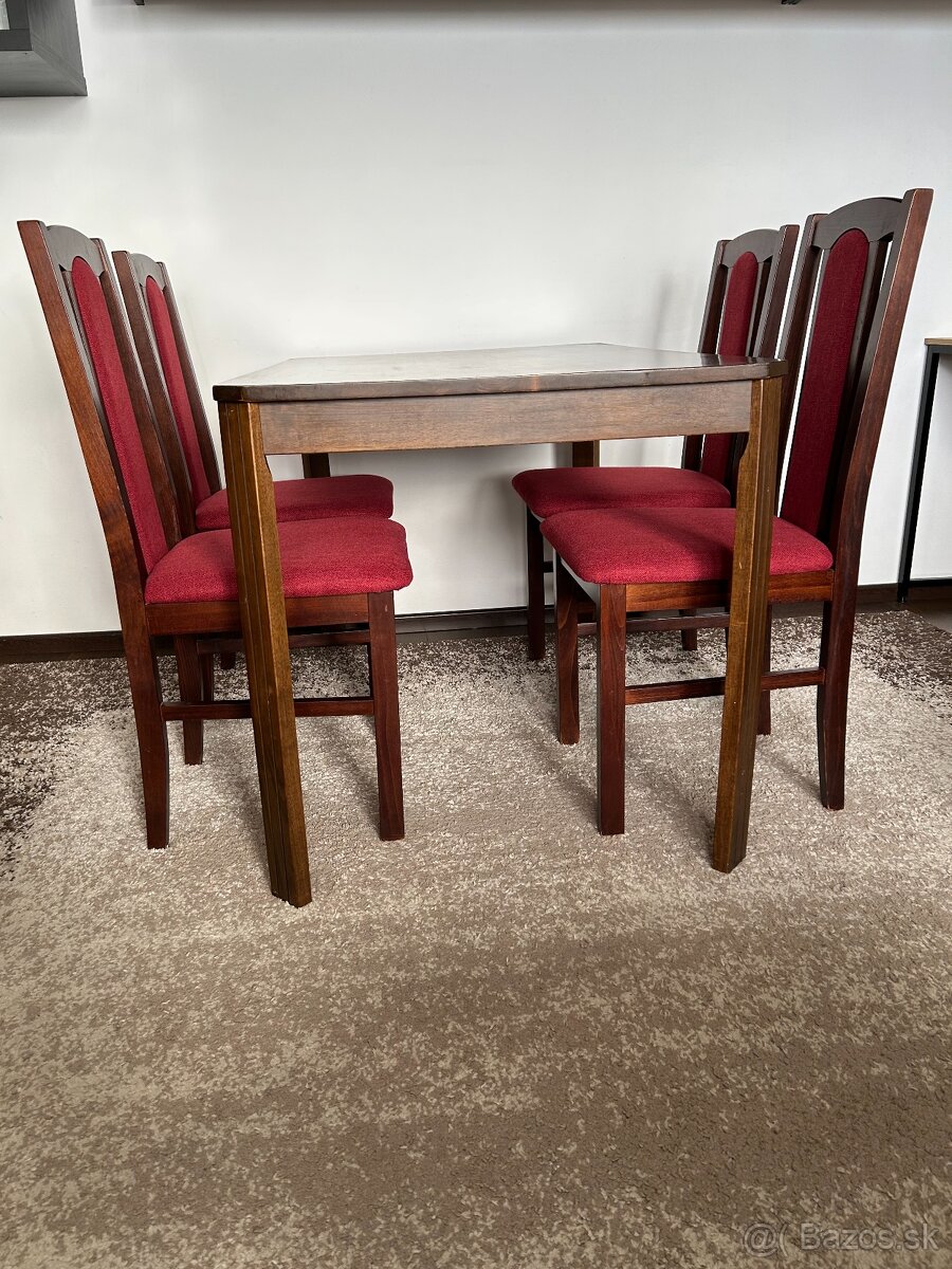 Jedálenský stôl a 4 stoličky - 4