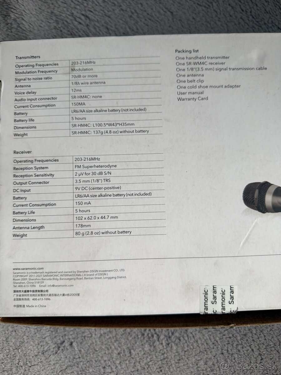 bezdrôtový mikrofón Saramonic SR-WM4CA - 4