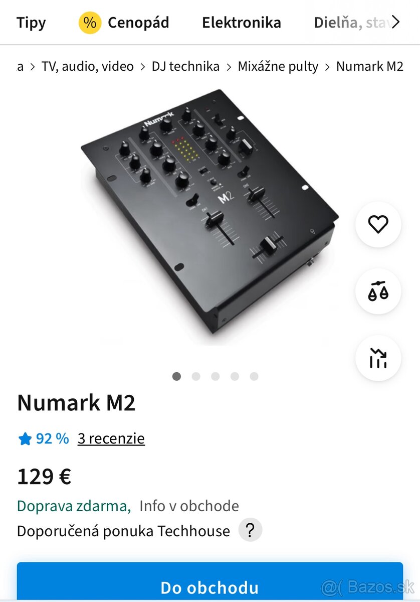 Mixážny pult Numark M2 aparatúra pre DJ aj kapelu - 4