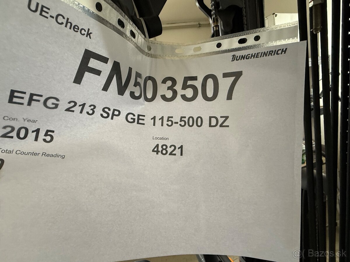 ✳️ El. vysokozdvižný vozík Jungheinrich EFG 213 500 DZ ✳️ - 4