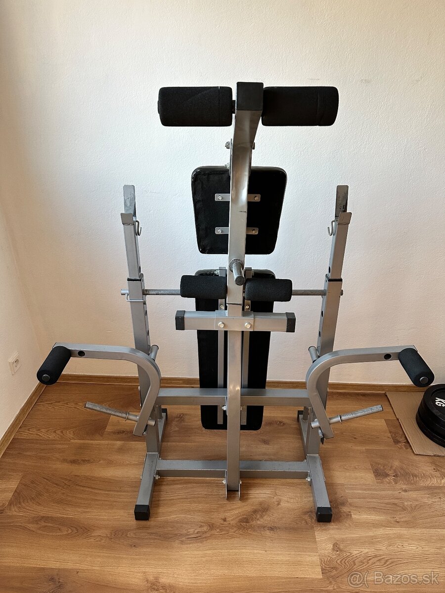 Bench press lavica inSPORTline spolu so závažiami a tyčami - 4