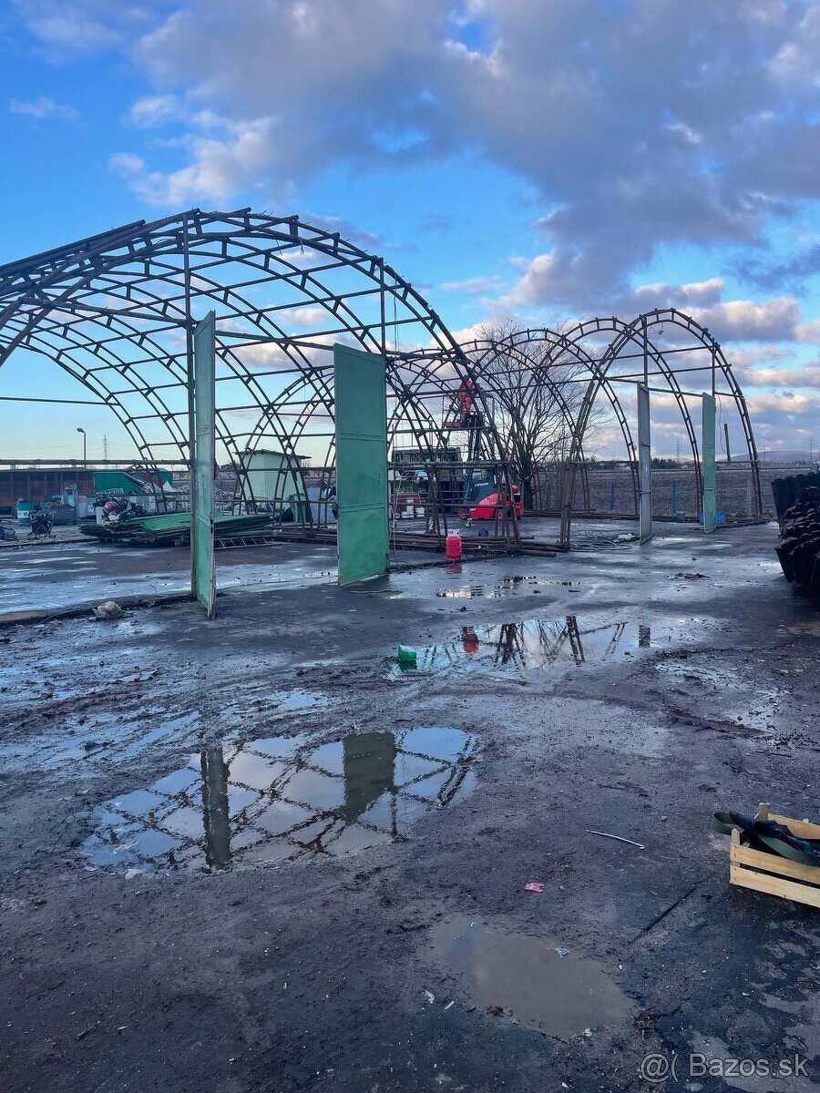 Oblúková plechová hala sklad 15x10x4,7m - 4