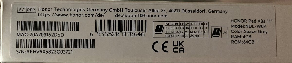 Tablet Honor pad X8a - 4