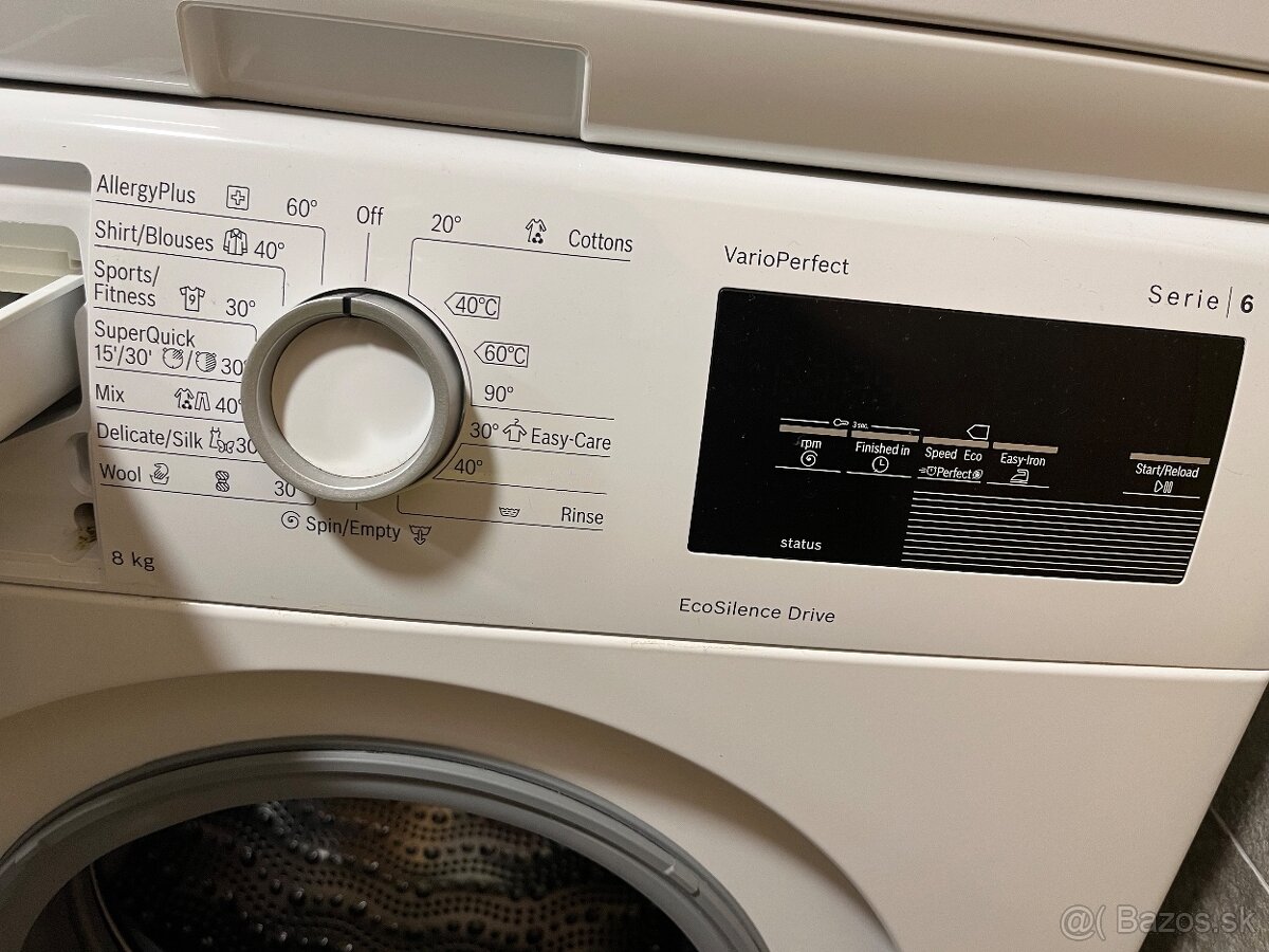 Predám set Bosch série 6 - práčka a sušička - 4