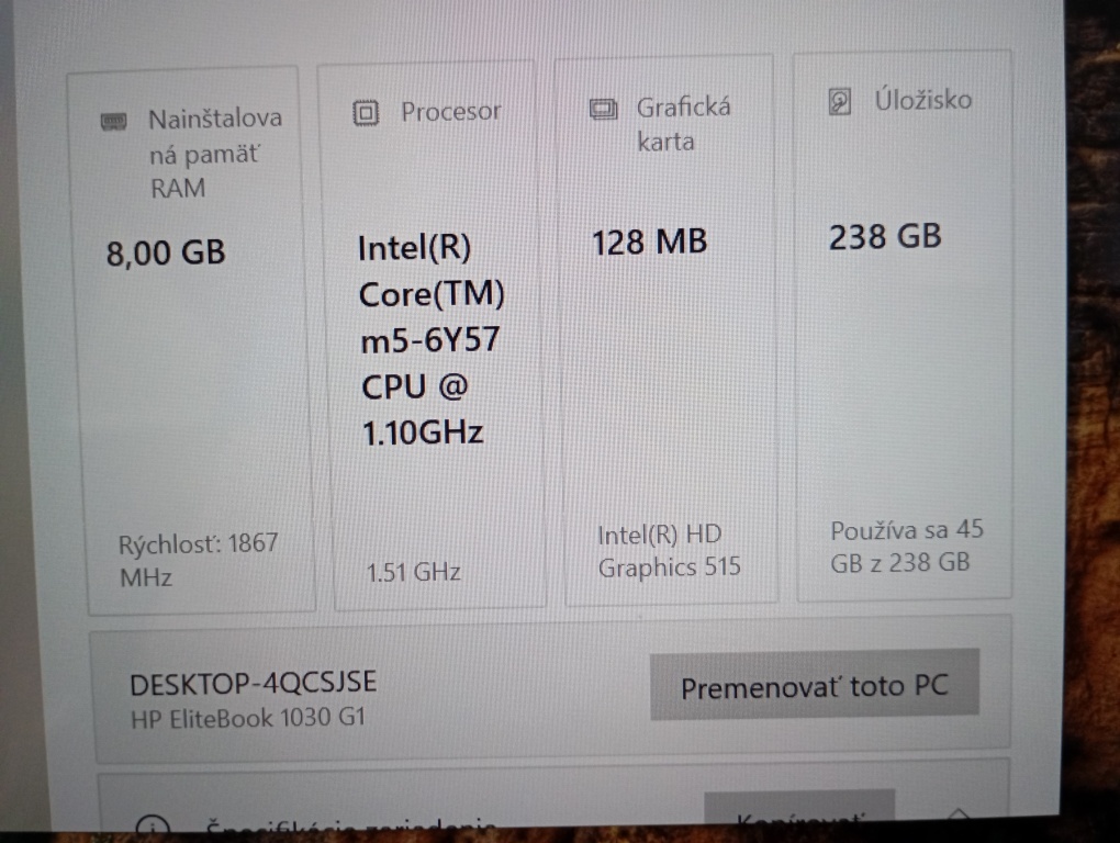 Hp elitebook 1030 G1 , Intel core m5 , 8gb ram , ssd , Win11 - 4