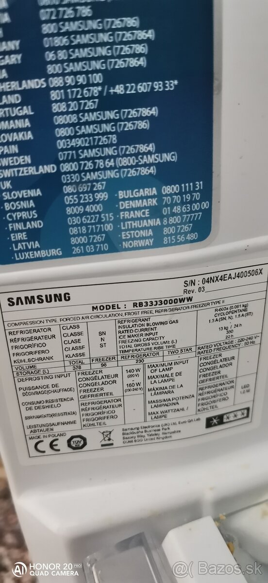 Kombinovaná Samsung chladnička s mrazakom - 4