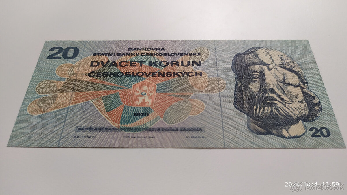20 Kčs 1970 séria L - 4