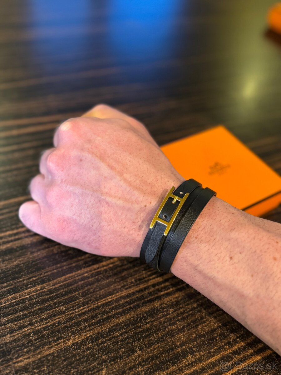 HERMES kožený náramok unisex originál - 4