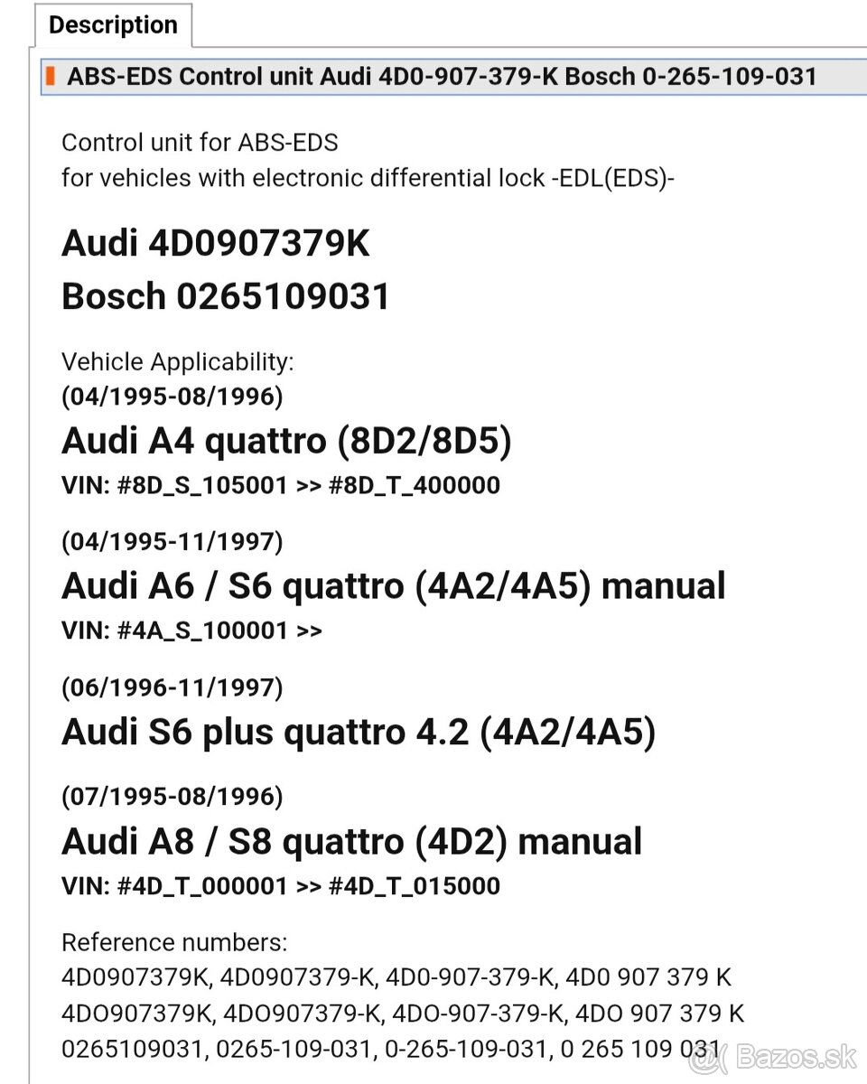 Predam jednotka ABS EDS - 4