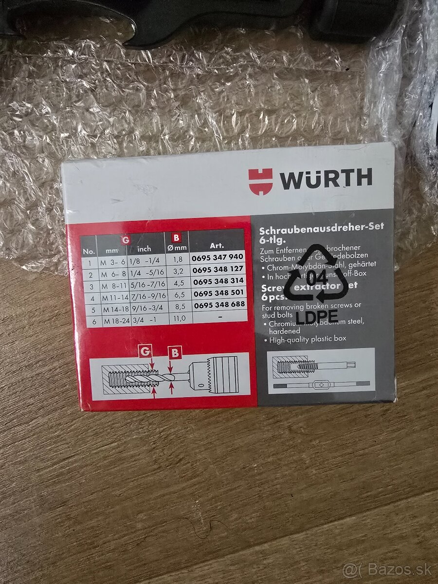 Wurth laserový prijímač račnový kľúč 4v1 nové - 4