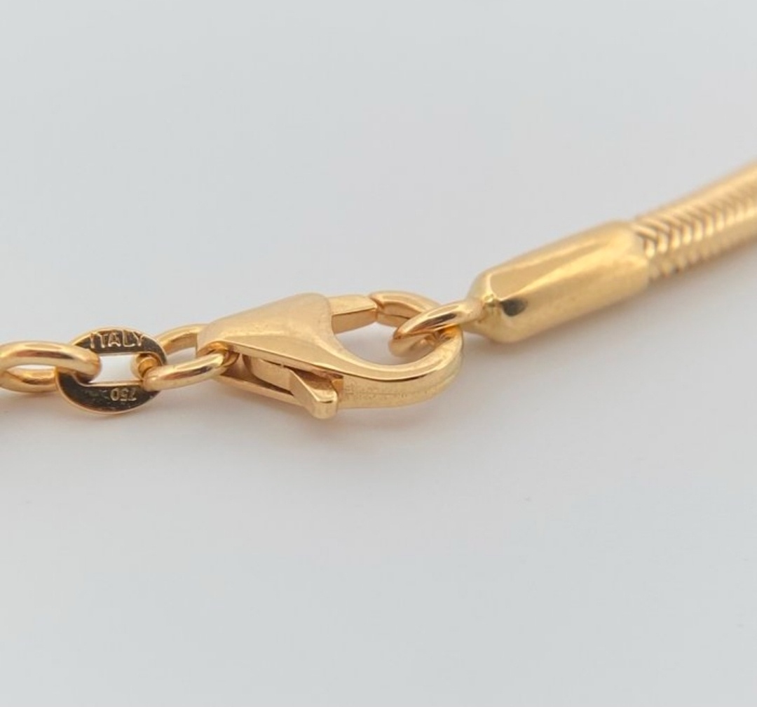 Ručne vyrobený 18kt 750/1000elastický náhrdelník - 4