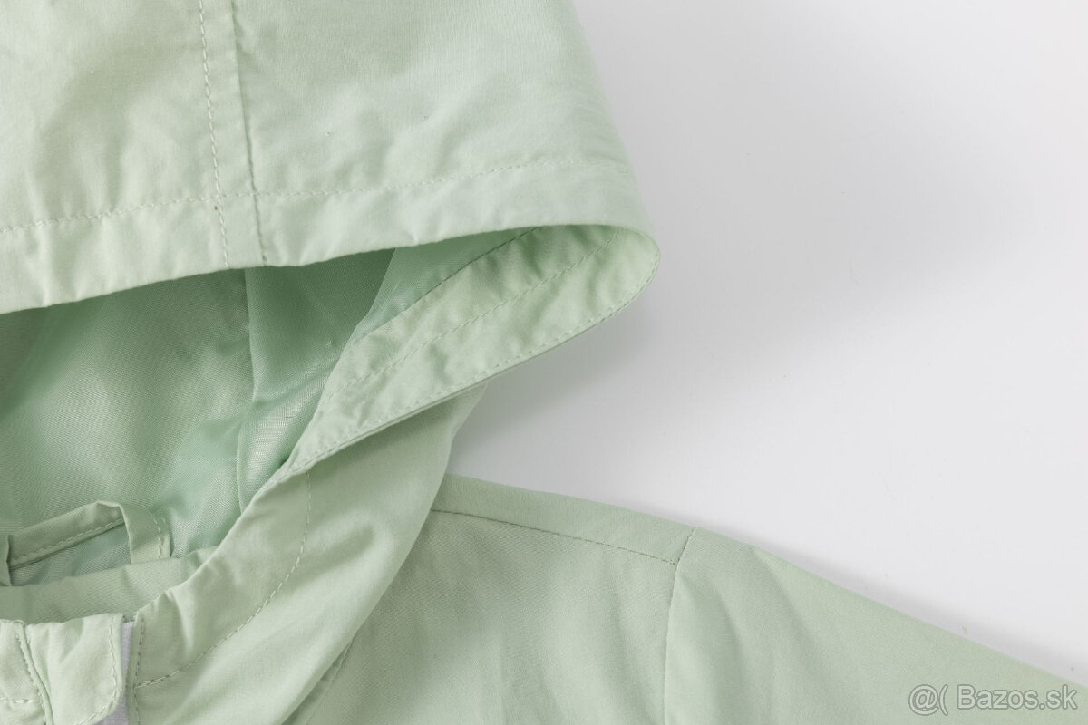 Dievčenská bunda – zelená s kvetinovým motívom - nová - 4