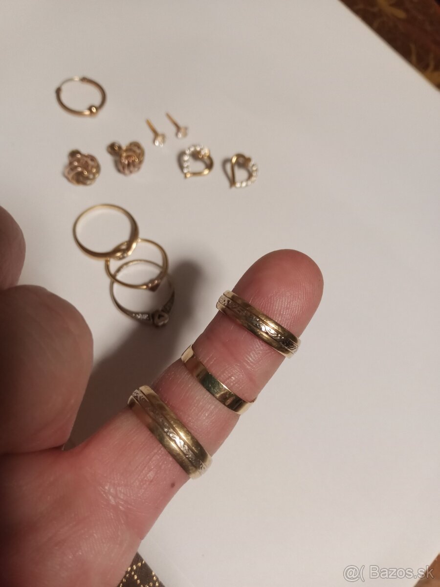 Prstene zlaté náušnice - 4