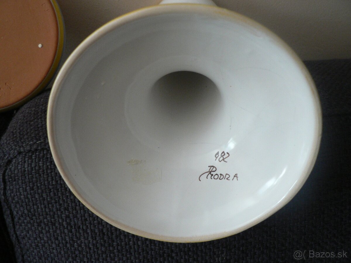 Modranská keramika svietnik,popolník - 4