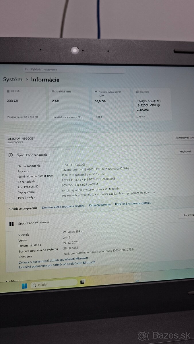 Predam notebook Lenovo ThinkPad E560 - 4