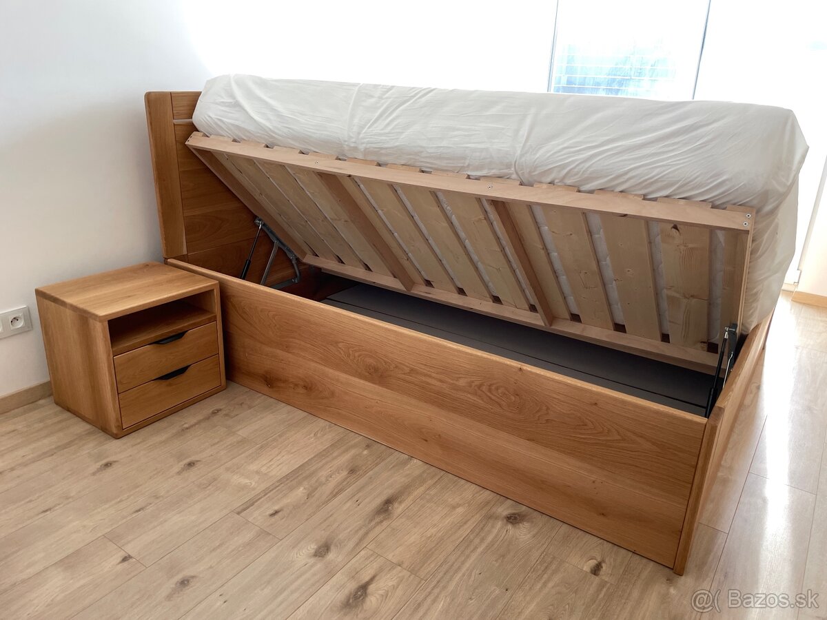 Manželská dubová posteľ 180×200 cm - 4